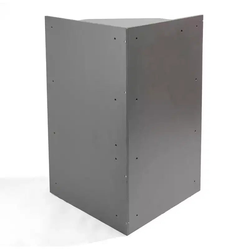 Corner Cubby Storage Unit with 4 Reversible Baskets Charcoal: 9 Compartments, 10 Shelves, MDF Frame