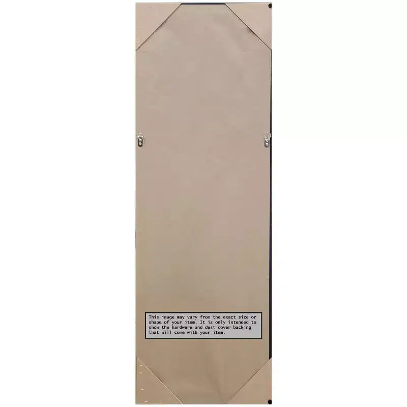 19" x 53" Hardwood Framed Full Length on the Door Mirror White: Over the Door, Body, No Assembly Required