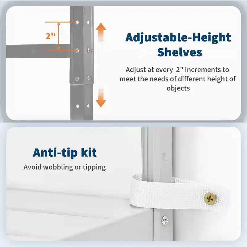 5-Tier Heavy Duty Metal Shelving Unit, Adjustable Garage Storage Rack, 36x12x68 for Kitchen, Pantry, Basement, Laundry