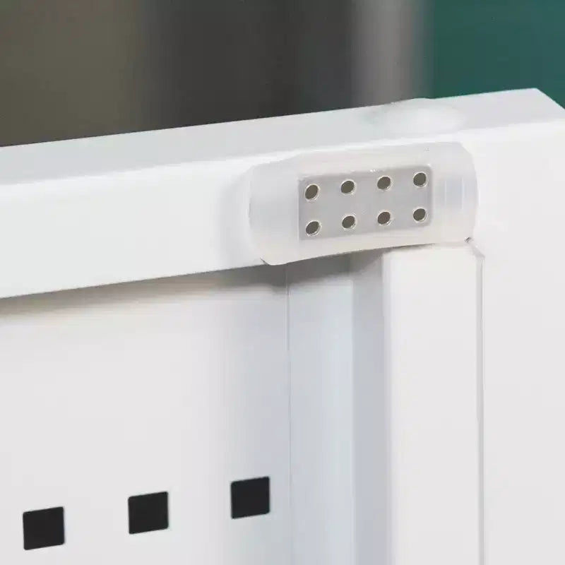 31.5Metal Storage Cabinet - 2 Doors & 2 Adjustable Shelves, Steel File Cabinet (No Lock), White