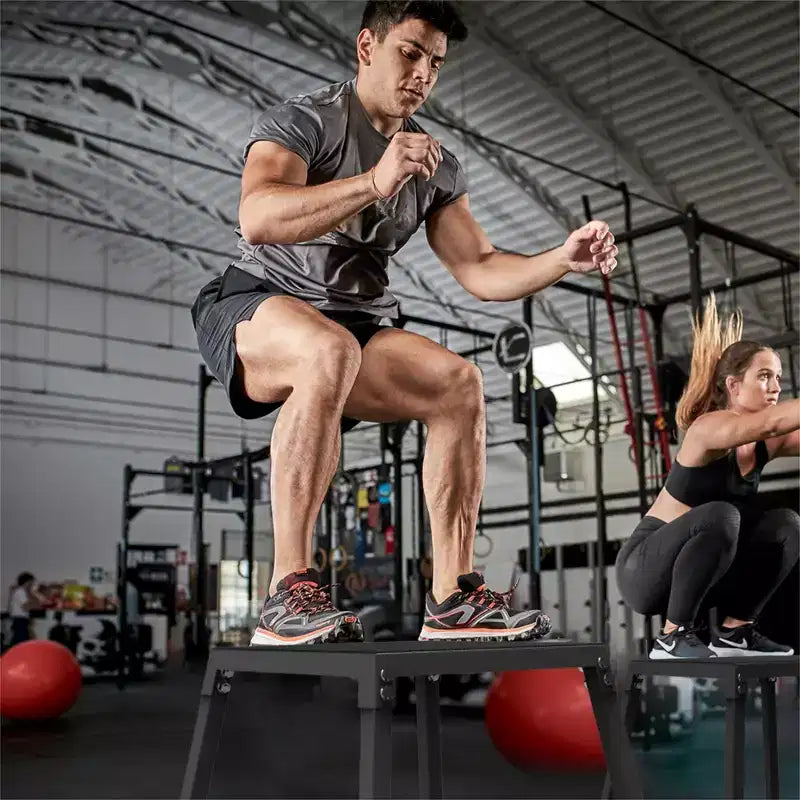 12/18/24/30 Inch Plyometric Jump Box Set, Steel Plyo Box with Anti-Slip Surface, Step Up Box for Workout