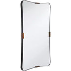 Specchio da parete rettangolare 24x38 nero e ottone