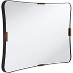 Specchio da parete rettangolare 24x38 nero e ottone