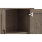 Libreria Transizionale in LEGNO MASSELLO 72"x30" con Contenitore, Ante Shaker, Ripiani a Giorno, Marrone Fumé