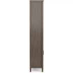 Libreria Transizionale in LEGNO MASSELLO 72"x30" con Contenitore, Ante Shaker, Ripiani a Giorno, Marrone Fumé