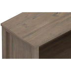 Libreria Transizionale in LEGNO MASSELLO 72"x30" con Contenitore, Ante Shaker, Ripiani a Giorno, Marrone Fumé