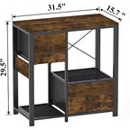 Mobile per acquario da 75-110 litri con prese elettriche, supporto per acquario in metallo e legno resistente con 2 cassetti e gambe robuste