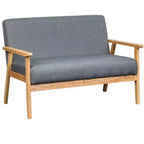 Modern Divanetto 45" in Legno Rivestito in Lino