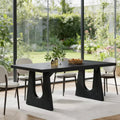 Wood Dining Table, 70 Rectangular Kitchen Table for 6-8 People