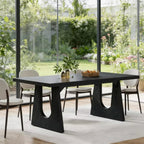 Wood Dining Table, 70 Rectangular Kitchen Table for 6-8 People