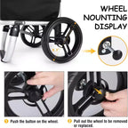Carrello portaspese pieghevole in alluminio con ruote e borsa rimovibile
