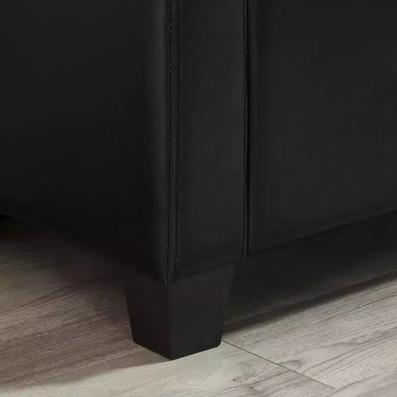 48 Modern PU Leather Storage Bench with Flip-Top, Entryway Bench with Storage for Living Room, Bedroom, or Entryway