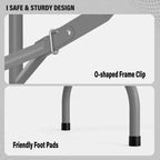 Tavolo pieghevole portatile in plastica per patio, 180 cm