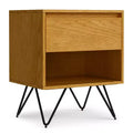 Moreno 20 inch Wide Industrial Nightstand in Oak