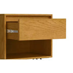 Comodino industriale da 50 cm in rovere
