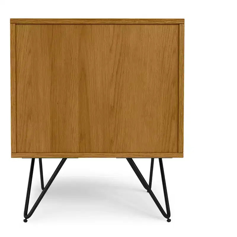 20 inch Wide Industrial Nightstand in Oak