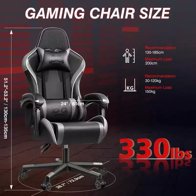Executive Leather Office Chair, Ergonomic Office Chair High Back Lumbar Support with Padded Armrests