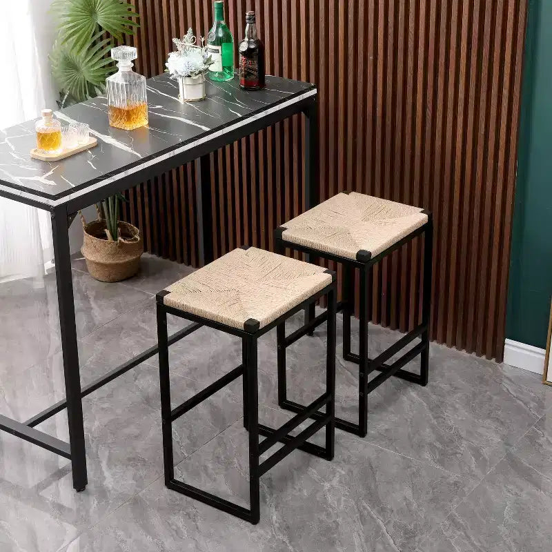 GDFStudio Marner Modern 2 Piece Metal Bar Stools