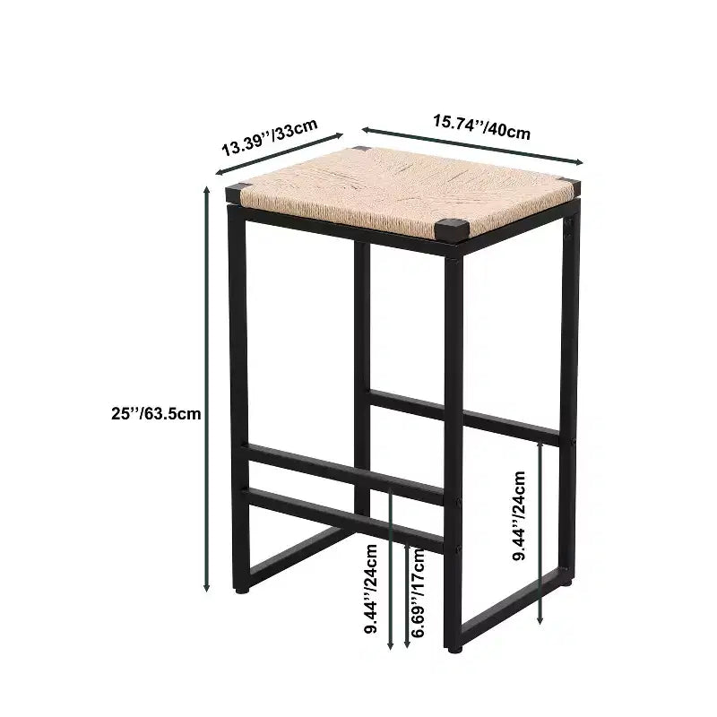 Modern 2 Piece Metal Bar Stools