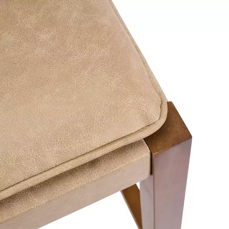 Contemporary Rubberwood Faux Leather Upholstered Barstools (Set of 4)