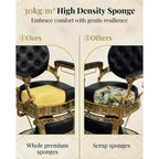 Poltrona Reclinabile Vintage Super Resistente, Altezza Regolabile, Girevole a 360°, Poggiatesta e Poggiapiedi, Capacità 317 kg