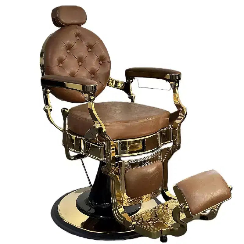 Vintage Heavy Duty Reclining Lounge Chair, Adjustable Height, 360 Swivel, Headrest & Footrest, 700lbs Capacity