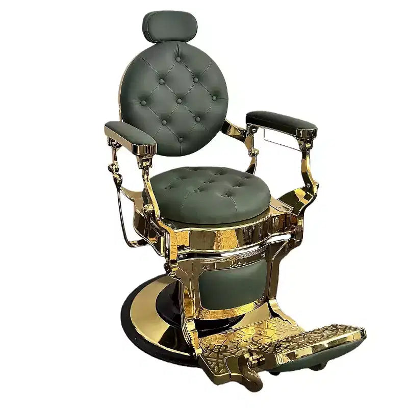 Vintage Heavy Duty Reclining Lounge Chair, Adjustable Height, 360 Swivel, Headrest & Footrest, 700lbs Capacity