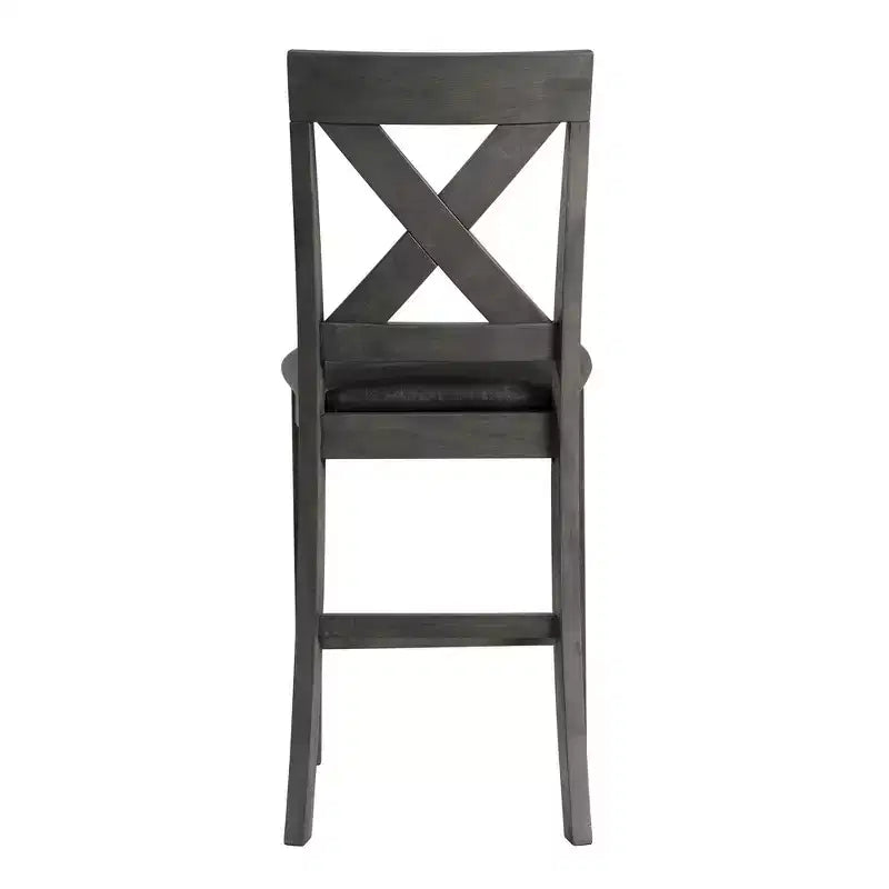 Counter Height Side Chair Set of 2, Upholstered Mid Back, Armless, Fixed Height 24.5 Inch
