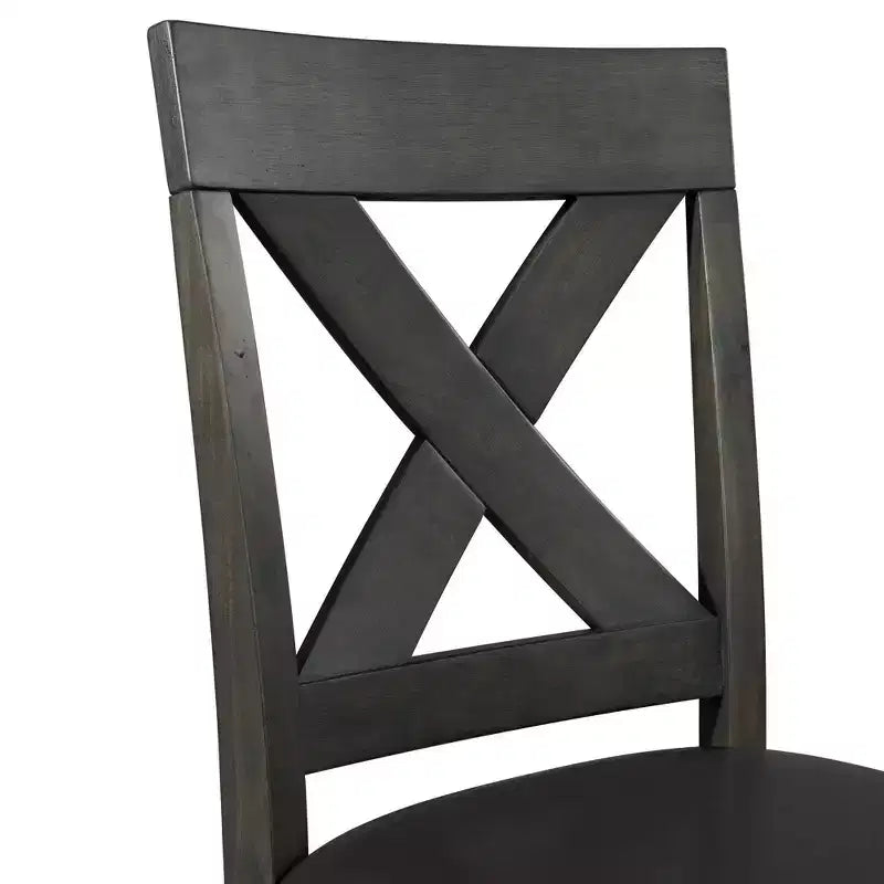 Counter Height Side Chair Set of 2, Upholstered Mid Back, Armless, Fixed Height 24.5 Inch