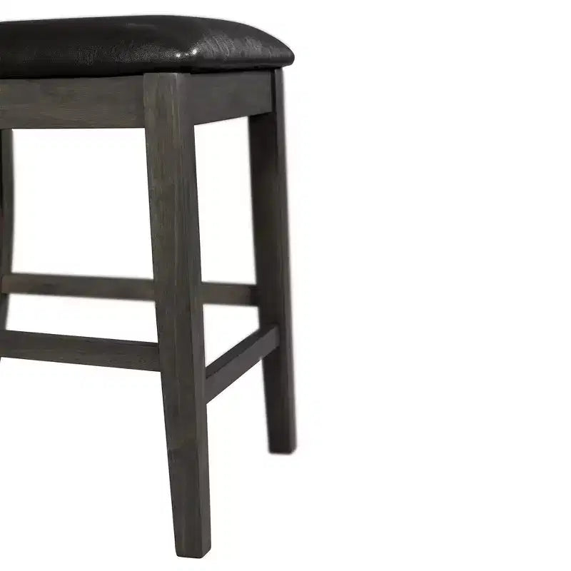 Counter Height Side Chair Set of 2, Upholstered Mid Back, Armless, Fixed Height 24.5 Inch