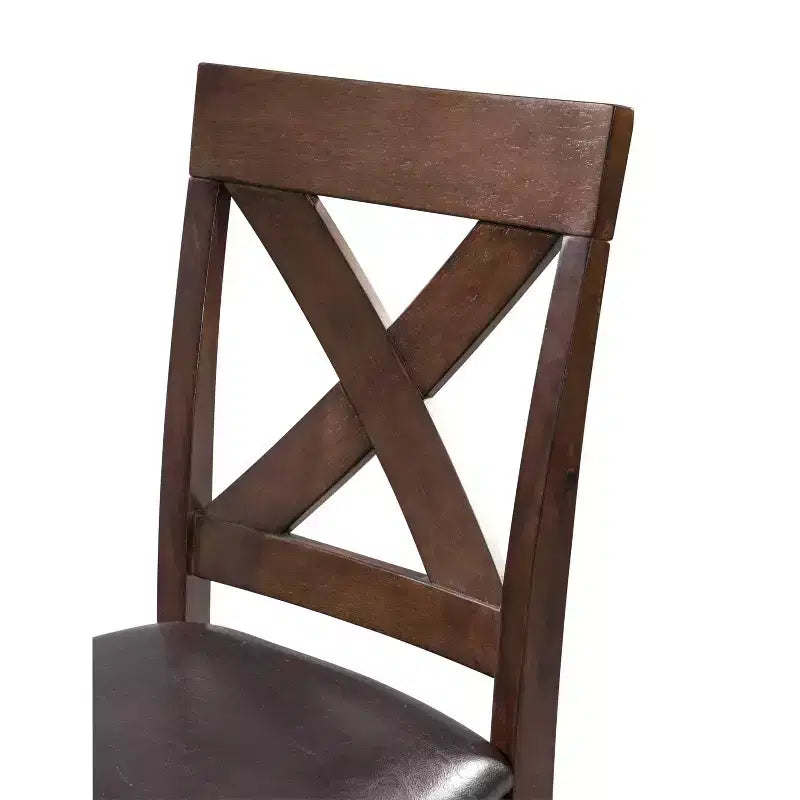 Counter Height Side Chair Set of 2, Upholstered Mid Back, Armless, Fixed Height 24.5 Inch