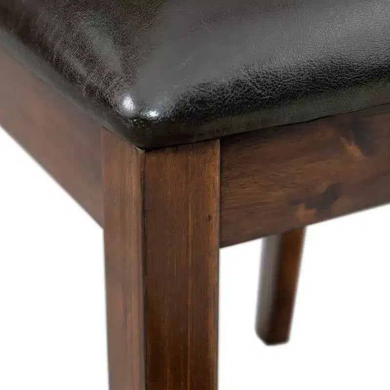 Counter Height Side Chair Set of 2, Upholstered Mid Back, Armless, Fixed Height 24.5 Inch