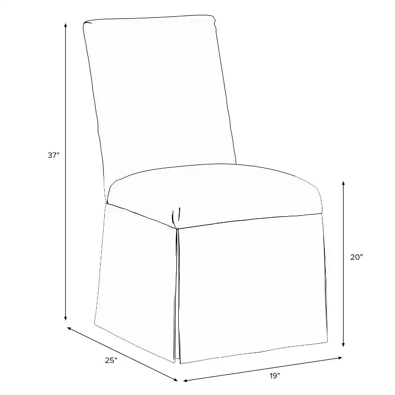 Slipcover Armless Dining Chair, Upholstered
