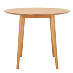 Tavolo da Pranzo Rotondo Pieghevole con Ante a Goccia, Posti a Sedere 2-4, Impiallacciato in Legno, Finitura Noce, 89 cm