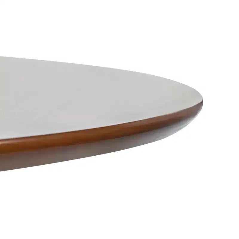 Folding Round Drop Leaf Dining Table, Seats 2-4, Wood Veneer, Walnut Finish, 35 Inch