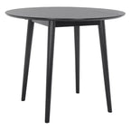 Tavolo da Pranzo Rotondo Pieghevole con Ante a Goccia, Posti a Sedere 2-4, Impiallacciato in Legno, Finitura Noce, 89 cm