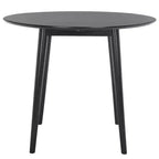Tavolo da Pranzo Rotondo Pieghevole con Ante a Goccia, Posti a Sedere 2-4, Impiallacciato in Legno, Finitura Noce, 89 cm