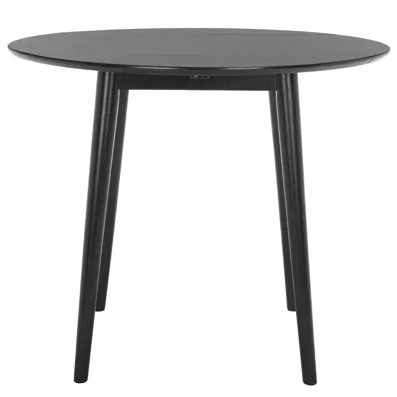 Folding Round Drop Leaf Dining Table, Seats 2-4, Wood Veneer, Walnut Finish, 35 Inch