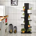 Libreria a 8 ripiani, autoportante, a forma di albero, espositore nero/bianco